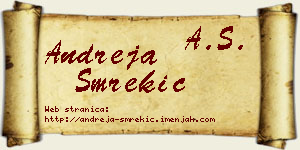 Andreja Smrekić vizit kartica